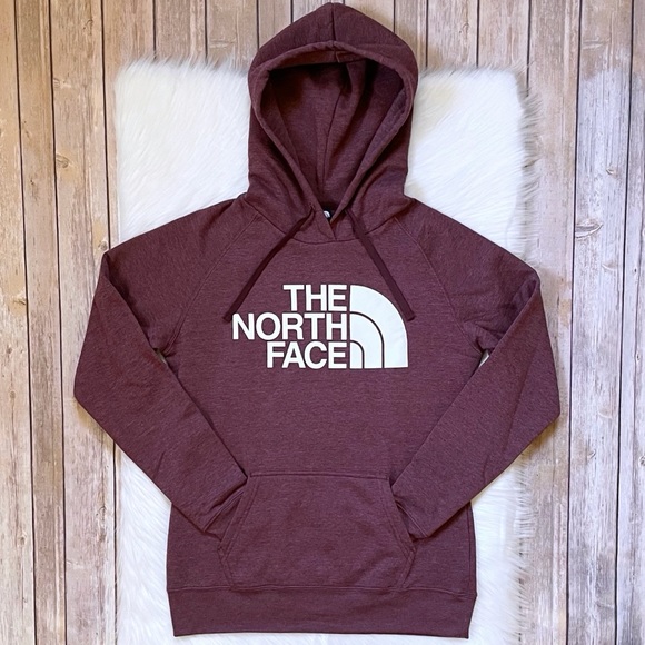 The North Face Tops - The North Face Women’s Half Dome Pullover Hoodie In Deep Garnet Red Heather